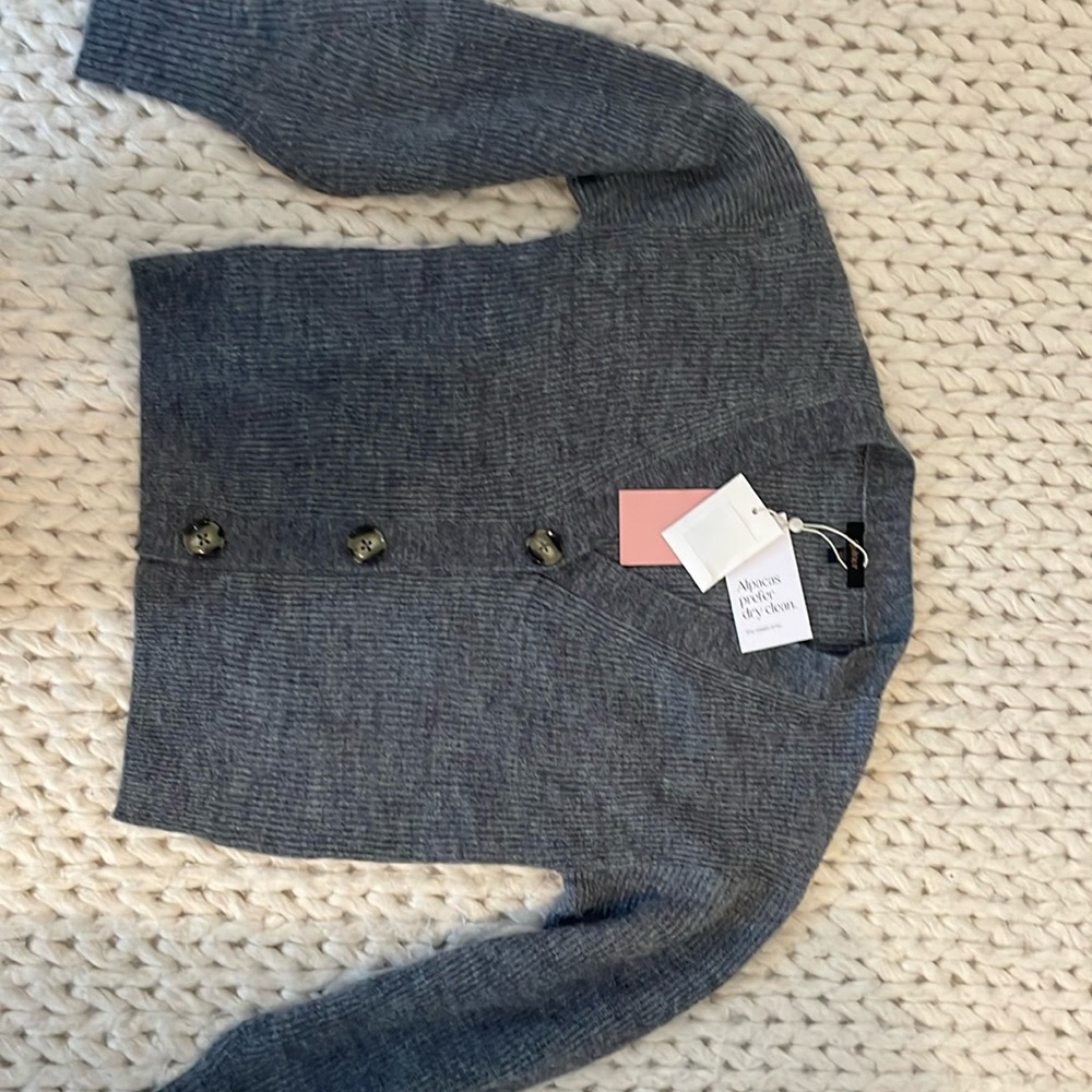 NWT quince grey alpaca cardigan xs